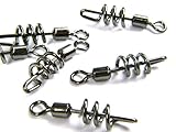 30Pcs #2/0 38mm 15'' THKFISH Saltwater Black Tarnish Cork Screw Cross Swirl Swivel Line Hook Connector