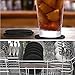 Drink Coasters Set of 8, Alotpower Silicone Coasters Soft Coaster Black Protect Your Furniture From Spills, Scratches and Damage, Fits Any Size of Drinking Glasses