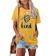 Angerella Womens Short Sleeve Round Neck T Shirts Loose Casual Summer Tops Tees with Pocket