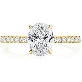 Bo.Dream Yellow Gold Plated Silver Oval/Pear/Cushion/Princess Cut Cubic Zirconia Engagement Rings