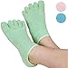 LE EMILIE Moisturizing Gel Heel Socks | Perfect for Healing Dry Cracked Heels and Feet | Infused with Aromatherapy Blend of Lavender and Jojoba Oil | 1 Pair, Green