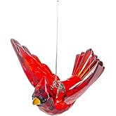 Ganz Radiant Cardinal Christmas Tree Ornament with Charm 5 Inch Red