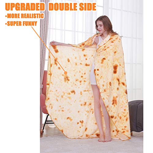 INNOCEDEAR Burritos Tortilla Blanket,71 Inches Double Side Flannel