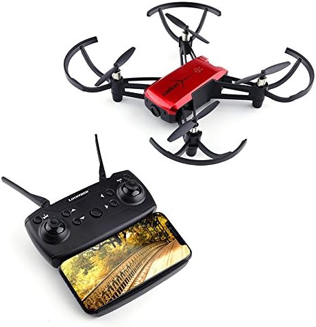WiFi FPV RC Drone,Rcharlance FPV Camera Drone 720P HD Camera Live with Adjustable Wide-angle Lens,Altitude Hold,Gravity Sensor Function,Headless Mode,One Key Take Off & Land,3D Flip & APP Control Red