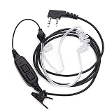 2 Pin Dual PTT Covert Air Acoustic Tube Headset Earpiece for Baofeng UV-82 Series Two Way Radio (Including UV-82HP, UV-82X, UV-82C, UV-82,UV-82L and Many More) (1)