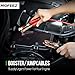 Mofeez Portable Roadside Assistance Auto Emergency Kit + First Aid Kit – Rugged Tool Bag - Contains Jumper Cables, tools, Reflective Safety Triangle and more.