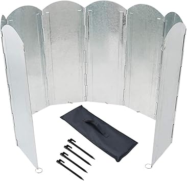 Amazon Perfectgoing ウインドスクリーン 大型 風防板 リフレクター 焚き火 折り畳み式 防風板 亜鉛メッキ鋼板 8枚連結 Oリング付属 固定可能 4枚ペグ付き Perfectgoing メンテナンスパーツ