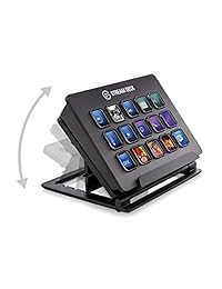 Elgato Stream Deck   Controlador de creación de contenido en directo con 15 teclas LCD personalizables, soporte ajustable, para Windows 10 y MacOS 10.11 o más tarde
