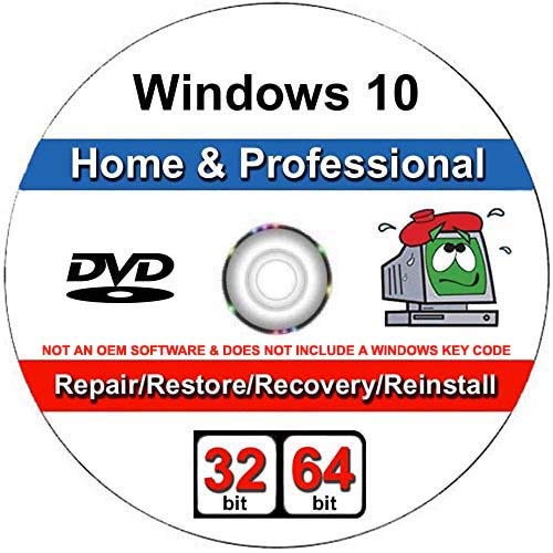 Windows 10 Home & Professional 32 64 Bit Install | Boot | Recovery | Restore DVD Disk Perfect To Repair or Reinstall of Windows