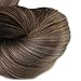 Full Shine Clip in Hair Extensions Real Human Hair Darkest Brown to Chestnut Brown Mix Ash Blonde Clip in Real Human Hair Extensions Straight Double Weft Clip in Extensions 7 Pcs 16 Inch