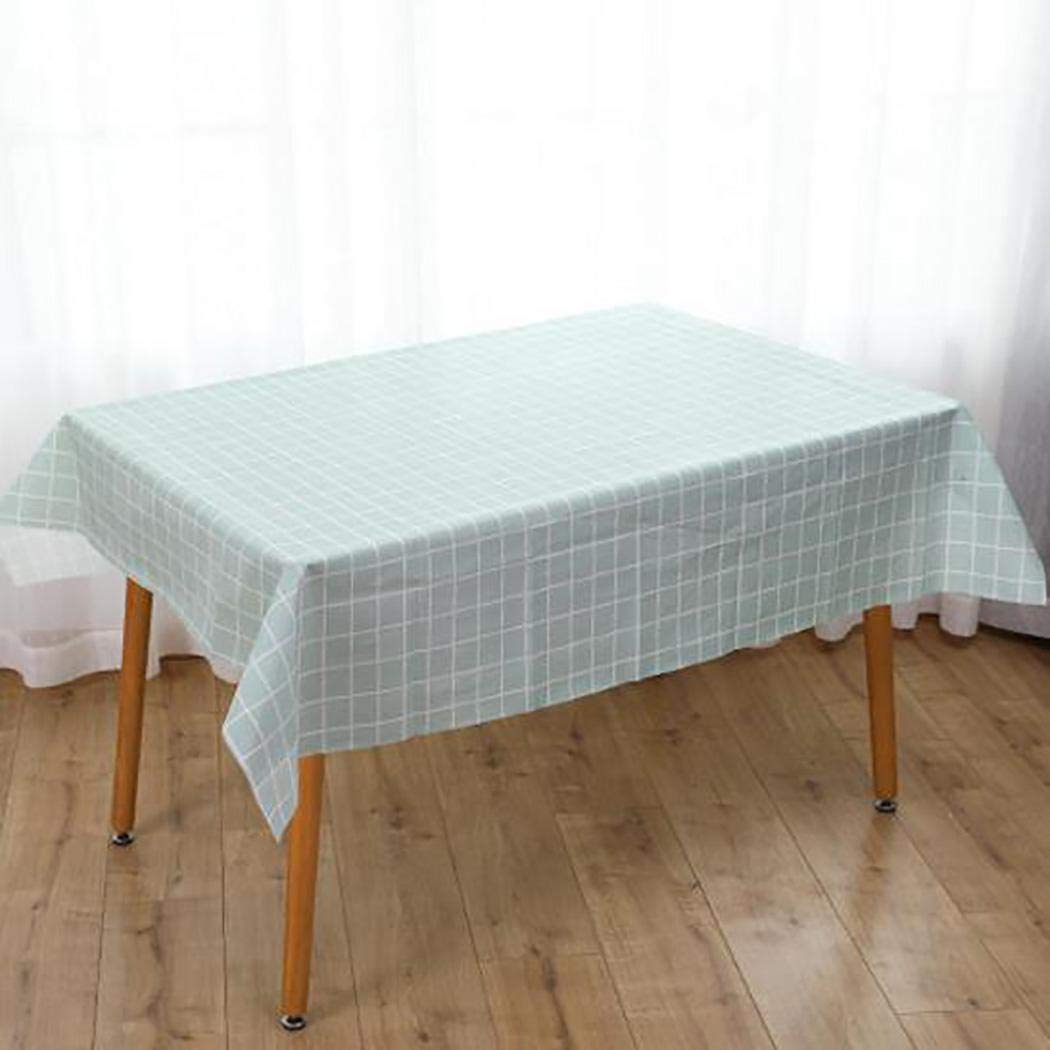 evelove Washable Rectangular Plaid Tablecloth Home Table Topper Decoration Tablecloths