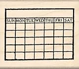 Stamps by Impression ST 0814 Small Bullet Journal 5 Row Calendar Rubber Stamp 1¼