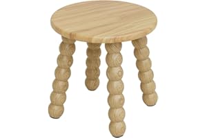 Masupu Solid Wooden Step Stool for Adults Kids, 11 inch Small Foot Stool, Non-Slip One Step Stool, Sturdy Foot Stool for Bathroom, Bedroom, Kichen, Plant Stand(Natural)