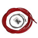 Herbalcandybox 2.5 Meters Long Mountain Bike Brake Cable Shift Cable Housing Bicycle Gear Line Pipe Set, Red