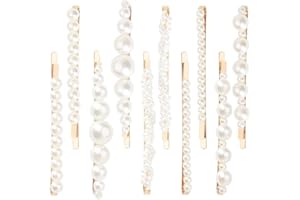 Pearl Hair Pins Gold Hairpins Pearl Clips for Hair Decorative Hair Styling Clips Metal French Hair Barrette for Women Bridal 