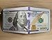 Slim Wallet, Men US Dollar Bill Wallet Leather Credit Card Photo Holder Bifold (100 Golden)