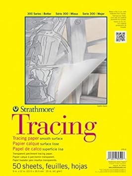 Pro-Art Strathmore Wandbild Transparentpapier Pad 9 Zoll x 12 Zoll, 50 Blatt