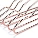 Amber Home 17 Rose Gold Copper Wire Metal Hangers 5 Pack, Strong Heavy Duty Slim Metal Clothes Hangers for Shirt Coat Blouse Dress Pants Jacket (Copper Color, 5 Pack)