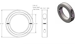 AZSSMUK Shaft Collar Bore 2-3/8'' Double Split