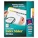 Avery 8 Tab Dividers for 3 Ring Binder, Easy Print & Apply Clear Label Strip, Index Maker Customizable Multicolor Tabs, 5 Sets (11419)