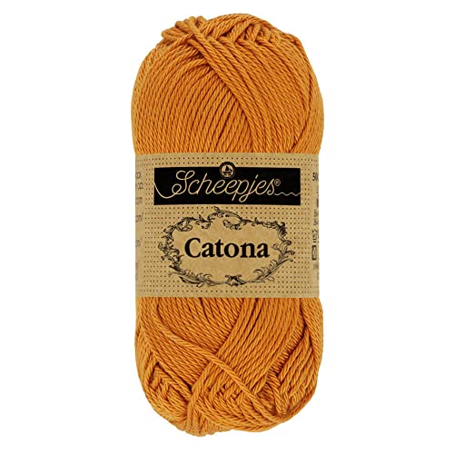 Scheepjes Catona 20x25g - 383 Ginger Gold Knitting and Crochet Yarns