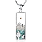 Midir&Etain Faith of A Mustard Seed Necklace S925 Sterling Silver Mountain Christian Pendant Necklace Religious Gifts Jewelry for Women