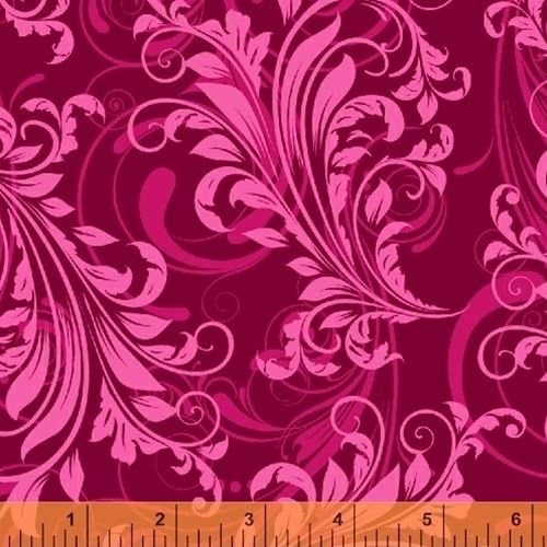 Quilting Fabric - Maroon Swirl - Windham Fabrics - Per Yard