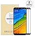 KTTWO Xiaomi Redmi 5 Plus Screen Protector Glass, (2PACK) Full Screen Coverage Anti-Scratch Bubble-Free Tempered Glass Screen Protector with Full Glue for Redmi 5 Plus 5.99” Screen Full Cover (Black)