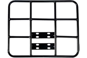 BigKing Food Delivery Box Rack Rear Grille,Electric Bicycle Delivery Box Rack Rear Grille 80kg Loading Seamless Steel Tube Universal for Motorcycle(Flat (53/43))