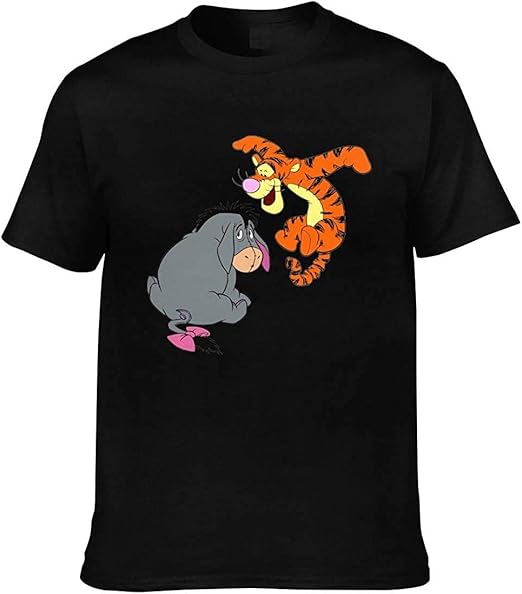 Amazon Co Jp メンズtシャツソフトティガーとeyeore Oネック半袖tシャツ 下着 軽い 柔らかい 快適 シルエット おしゃれ 人気 夏服tシャツ 服 ファッション小物