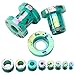 PiercingJ 14pcs Mixed Colors Punk Acrylic Screw Tunnel Stretcher Ear Stretching Kit 12g 8g 6g 4g 2g 0g 00g 1/2