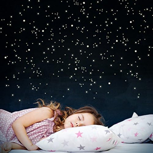 WANDKINGS wall stickers 250 x fluorescent dots for a starry sky Fluorescent and glow-in-the-dark