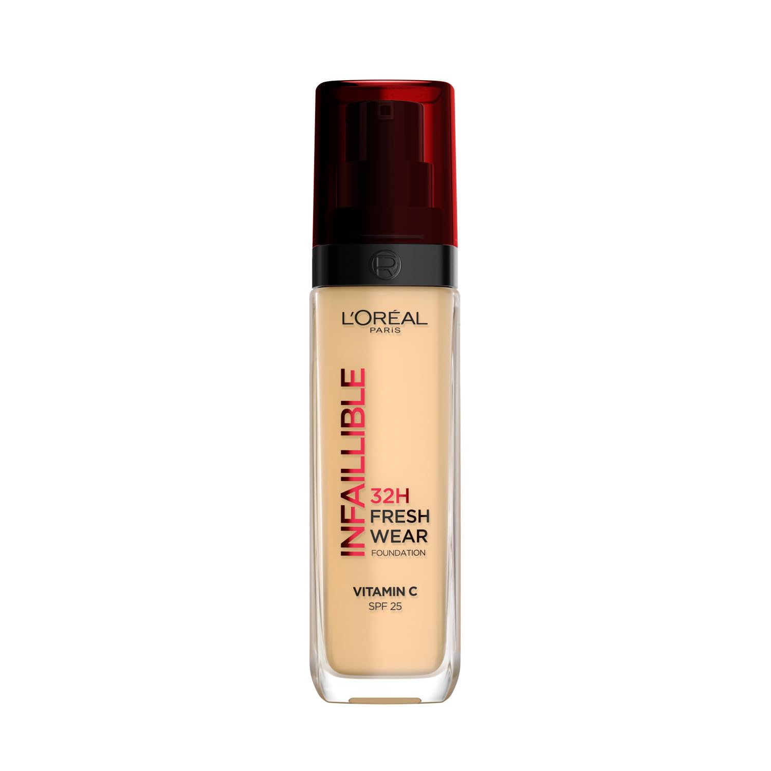 L'Oréal Paris Liquid Foundation, Full Coverage, Lasting Wear, With Vitamin C and SPF 25, Infallible 32H Fresh Wear, 120 Vanilla