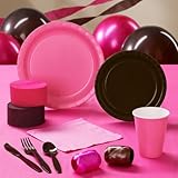 Brown & Hot Pink Standard Pack for 24 Party Supplies