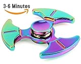 Metal Fidget Spinner Rainbow, ESARORA Metal Fidget Hand Spinner Stress Reducer Guranteed 3-6 Minutes Ultra Durable Stainless Steel Bearing Finget Spinner