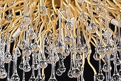 Modern Crystal Chandelier, Frosted Finish Tree