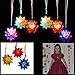 Dazzling Toys Halloween Light Up Necklace – Pack Of 12 LED Crystal Star Necklaces, Glow In The Dark Party Supplies, Christmas Safety Lights For Kids & Adults, Neon Jewelry Lightup Bulb For Parties