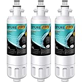 ICEPURE PRO LT700P NSF 53&42 Certified Refrigerator Water Filter, Compatible with LG LT700P, Kenmore 9690, ADQ36006101, ADQ36006102, LFXC24726S, LFXS24623S, RWF1200A, Pack of 3