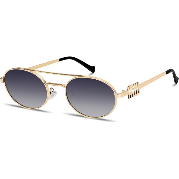 Amazon.com: Rmerom Retro Irregular Metal Sunglasses for  display picture 1