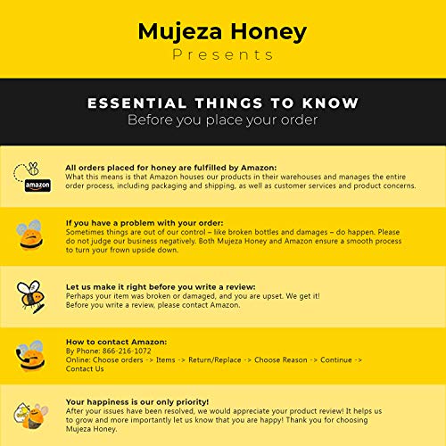 image for Mujeza Raw Honey with Ceylon Cinnamon & Turmeric - Pure Natural Honey 
