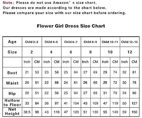 amazon dress size chart