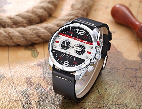 CURREN Luxury Brand Men Quartz Luminous Watch Moda Deporte Marrón Relojes de Pulsera - Imagen 4