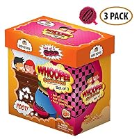 Whoopee Cushion Self Inflated 7" Set of 3 Gift Box Fart Prank Gag Novelty Trick Joke Toy for Kids Children Adults Office Home or Party