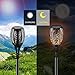 Solar Flame Lights Outdoor Waterproof,LED Solar Torch Lights with Dancing Flickering Flames,Flashlight Safety Light for Garden Decoration Automatic On/Off Dusk to Dawn-4 Pack