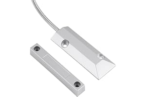 JOYZAN Magnetic Reed Switch Surface Mount Wired Door Contact Sensor Alarm Magnetic Reed Switch Window Security White Contact Switch Sensor