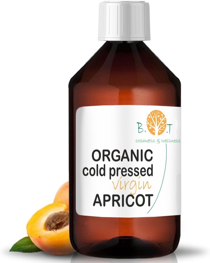 B.O.T. Cosmetics & Wellness - Organic Cold Pressed Apricot Kernel Oil, 500 ml (Pack of 1)