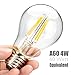 Leadleds LED Filament Bulb A19, Vintage Edison Style LED Bulb 4W E27 Soft White 2700k Non-Dimmable, Replace 40W Incandescent Bulb