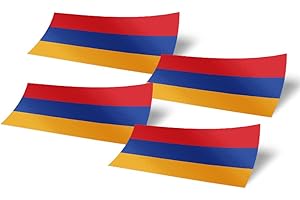 Desert Cactus Armenia Flag Stickers 4 Pack Country Decal for Window Laptop Computer Vinyl Car Bumper Armenians
