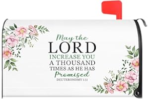 TOUNER May The Lord Increase You A Thousand Times As He Has Promised Bible Verse Mailbox Covers, Christian Magnetic Letter Box Wrap, Christian Post Box Decor for Outdoor Garden Yard