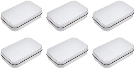 Amazon Drawihi 6個セット ブリキ缶 収納ケース メタル 金属的 シルバー ミニボックス パーツボックス 小物入れ ピル キャンディー カード 小物収納 アクセサリーパーツ 収納ボックス Diy手作り用品 お菓子保存 収納用品 オンライン通販